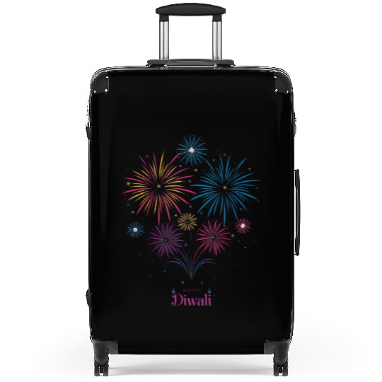 Joyous Fireworks for Diwali Festival Suitcases