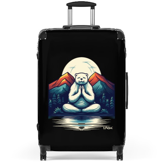 Polar Bear Meditating in Nature Suitcases