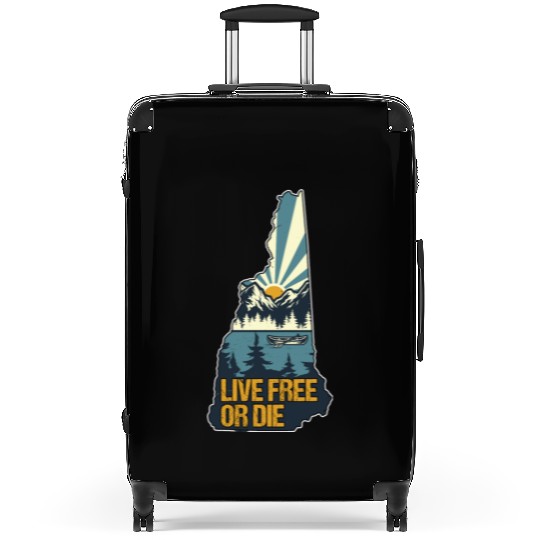 Live Free or Die Retro New Hampshire Nature Suitcases