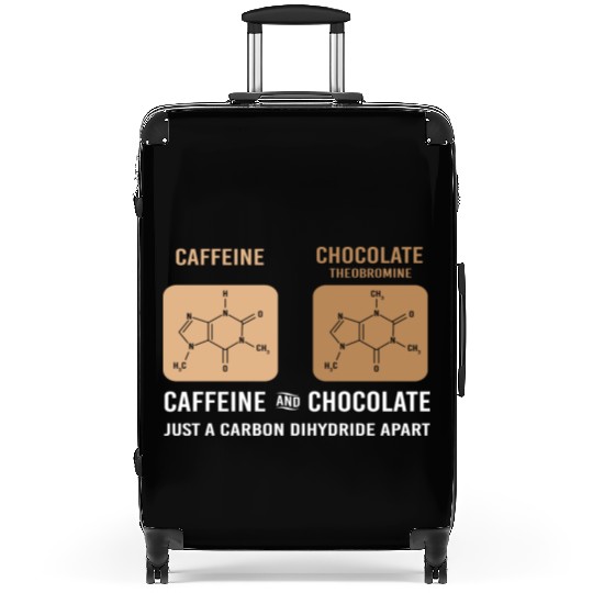 Caffeine Chocolate Funny Organic Chemistry Suitcases