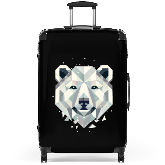 abstract polar bear-powerful elegance of the north Suitcases