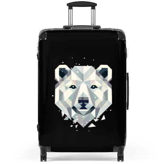 abstract polar bear-powerful elegance of the north Suitcases