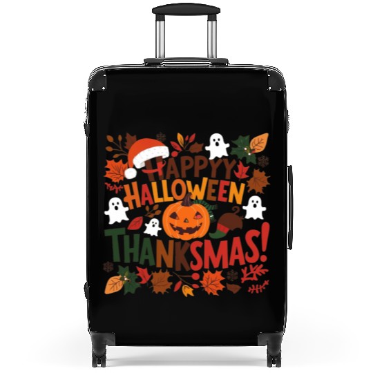Happy Halloween Thanksmas Suitcases