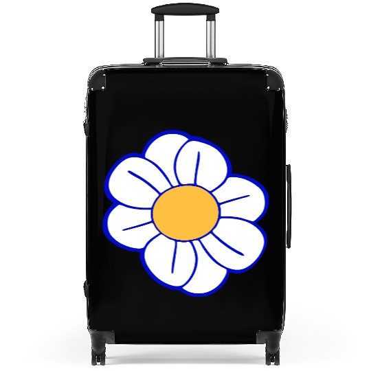 Beautiful White Daisies Flowers Spring Summer Fun Suitcases