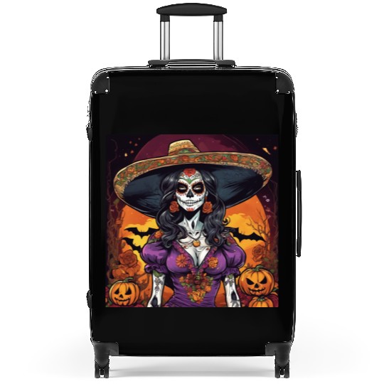 Elegant Halloween Catrina - Día de los Muertos Sty Suitcases