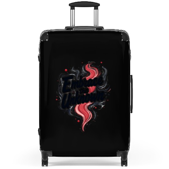 Embrace the Unknown Artistic / Organic Typography Suitcases