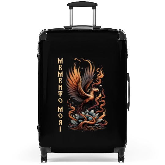 Memento Mori Phoenix Rebirth Fire Art Design Suitcases
