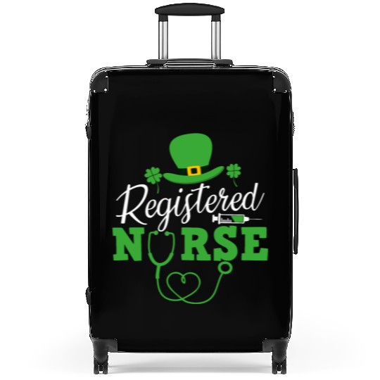 Registered Nurse St Patricks day Shamrock Nursing Suitcases