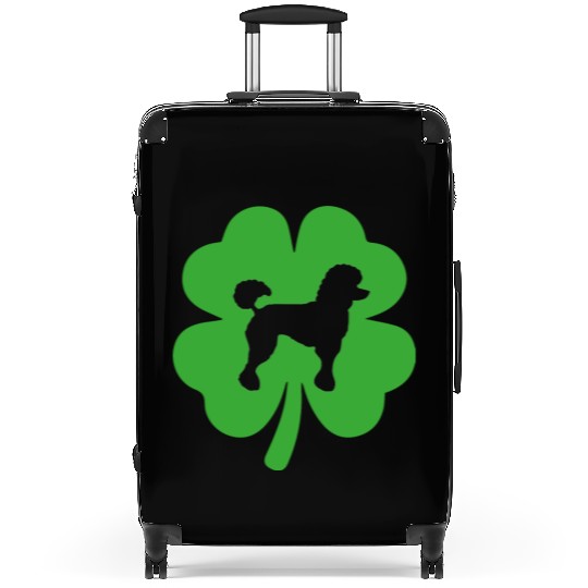 Poodle Shamrock St Patrick's day Dogs Lover Suitcases