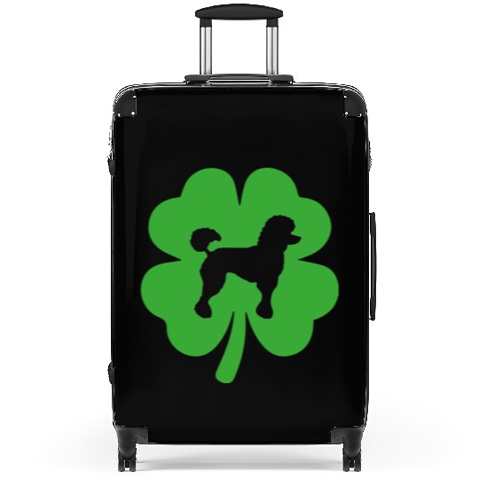 Poodle Shamrock St Patrick's day Dogs Lover Suitcases