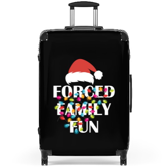Forced Family Fun Sarcastic Christmas Suitcases