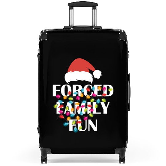 Forced Family Fun Sarcastic Christmas Suitcases