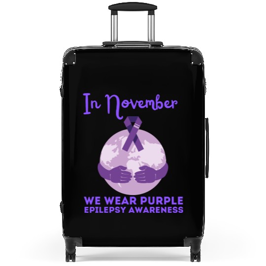 In November We Wear Purple Epilepsy Awareness Suitcases