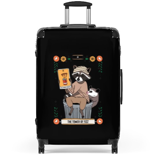 Raccoon Tarot Humor The Hanged Snack Card Suitcases