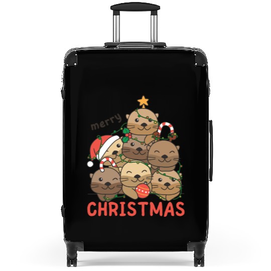 Otter Christmas Tree Merry Christmas Suitcases