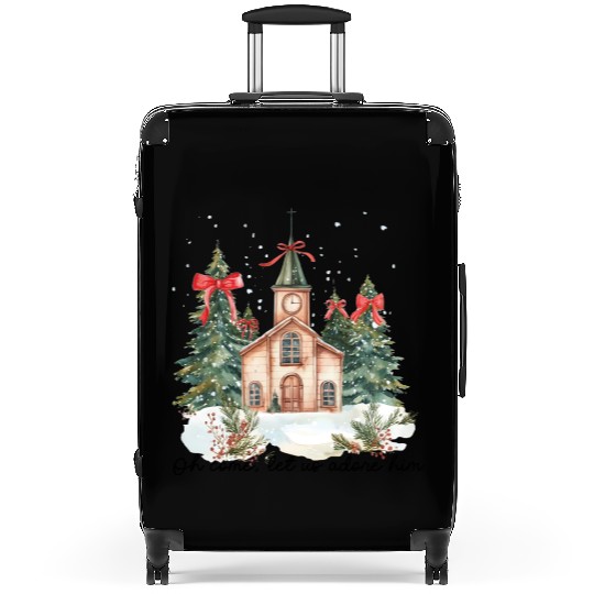Oh Come Let Us Adore Him Funny Chrismas Jesus Suitcases