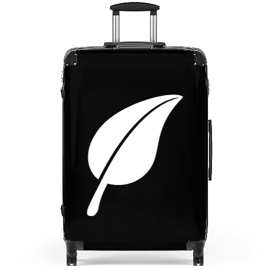 White Beautiful Leaf Eco Spring Summer Cool Nature Suitcases