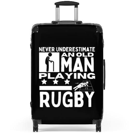 Rugby Never Underestimate An Old Man Playing Rugby Suitcases