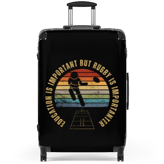 Rugby Player Education Is Important Funny Rugby Suitcases