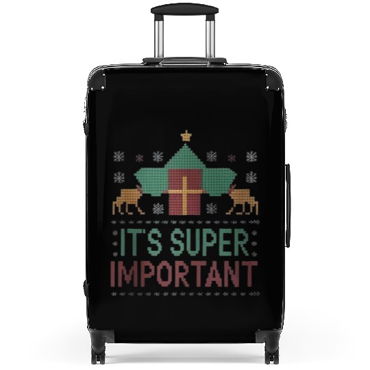 Festive Christmas Dachshund Sweater Joyful Playful Suitcases