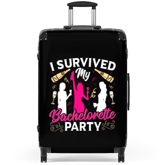Bridal Party Wedding I Survived My Bachelorette Suitcases