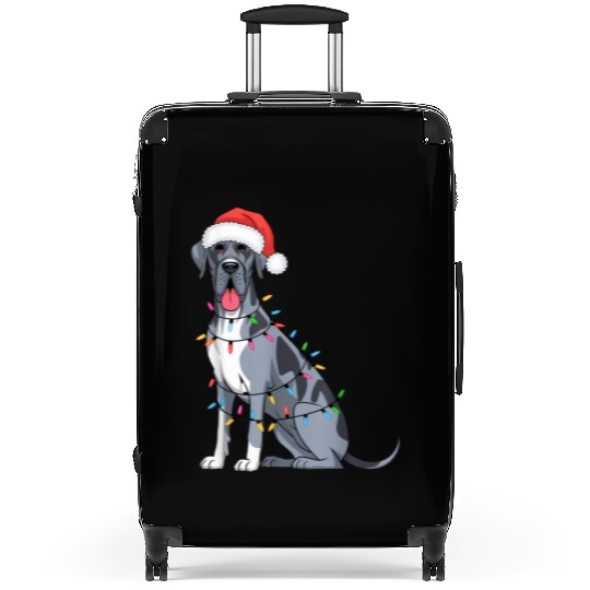Great Dane Christmas Lights Xmas Dogs Gifts Suitcases