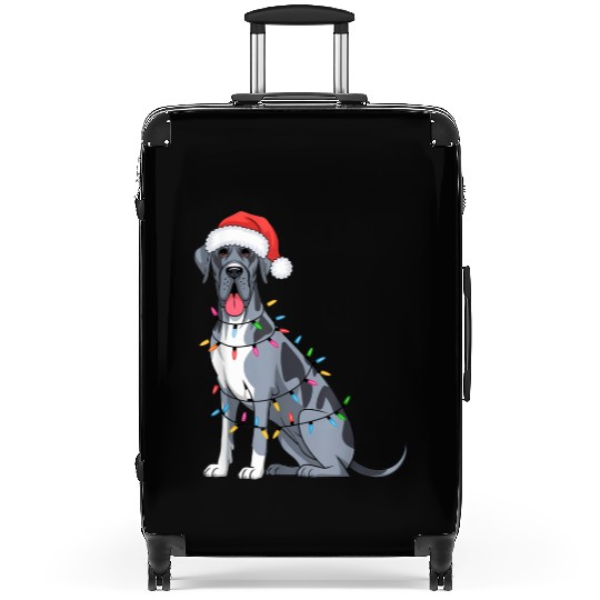 Great Dane Christmas Lights Xmas Dogs Gifts Suitcases
