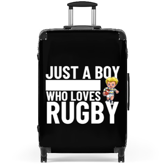 Rugby Player Just A Boy Who Loves Rugby Suitcases