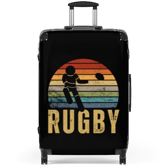 Rugby Player Vintage Retro 70s Design Rugby Suitcases