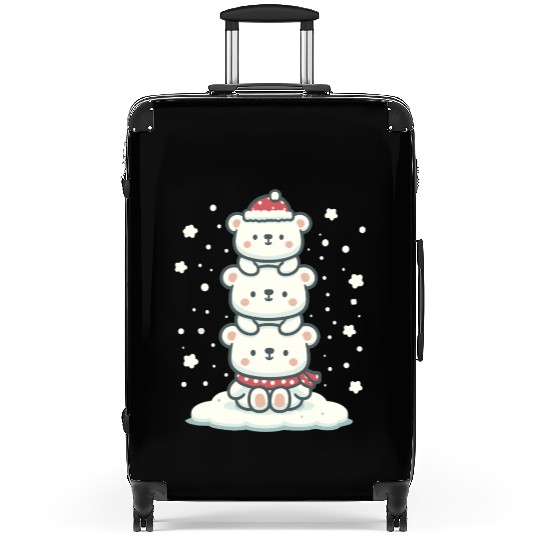 Polar Bear Christmas Tree Funny Animal Xmas Suitcases