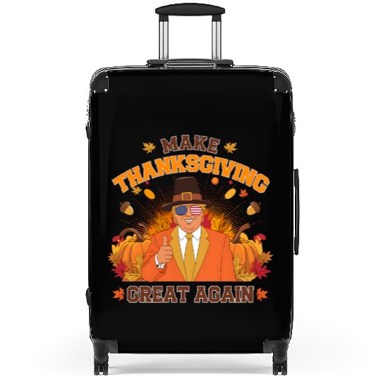 Make Thanksgiving Great Again Autumn Fall Leaves Suitcases