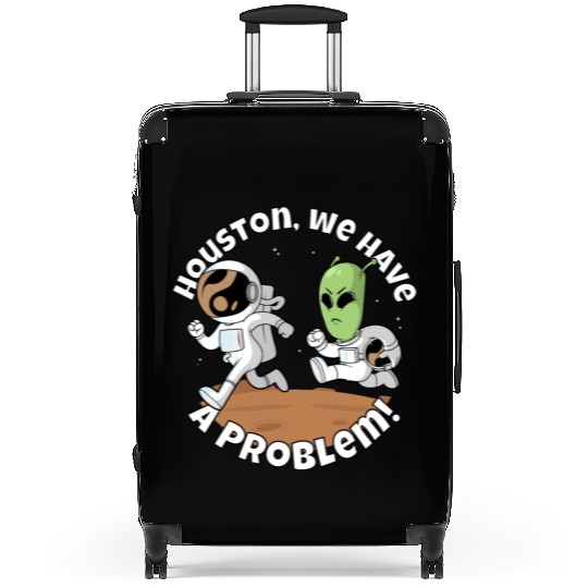 Houston, we have a problem! Funny alien Suitcases