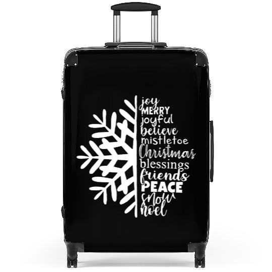 Christmas Snowflake with Joyful Words Suitcases