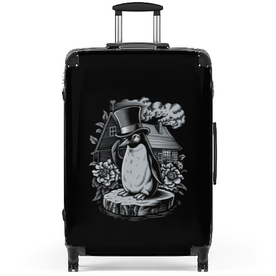 Dark Cottagecore Penguin in Top Hat by House Suitcases