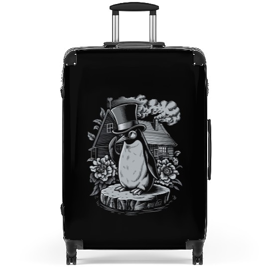 Dark Cottagecore Penguin in Top Hat by House Suitcases