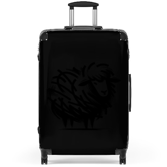 Cartoon Sheep Drawing Tattoo Line Art Sketch Suitcases