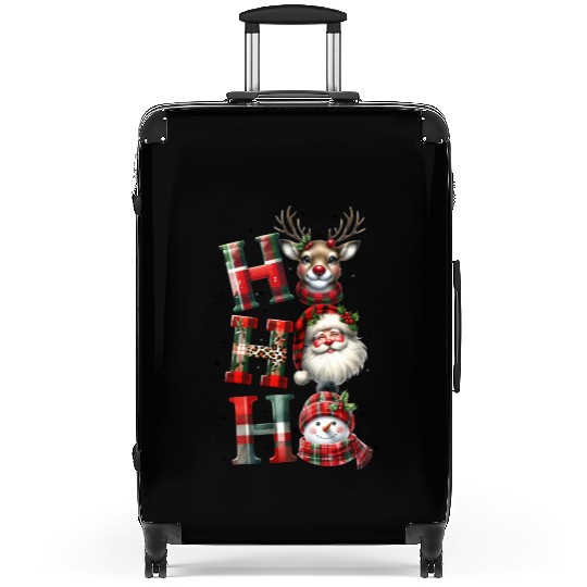 Ho Ho Ho Reindeer Santa Snowman Suitcases