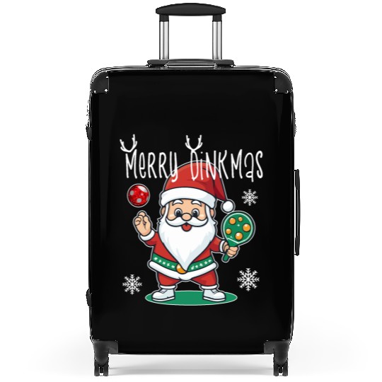 Merry Dinkmas Christmas Pickleball Santa Suitcases