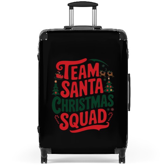 Team Santa Christmas Squad Festive Holiday party Suitcases