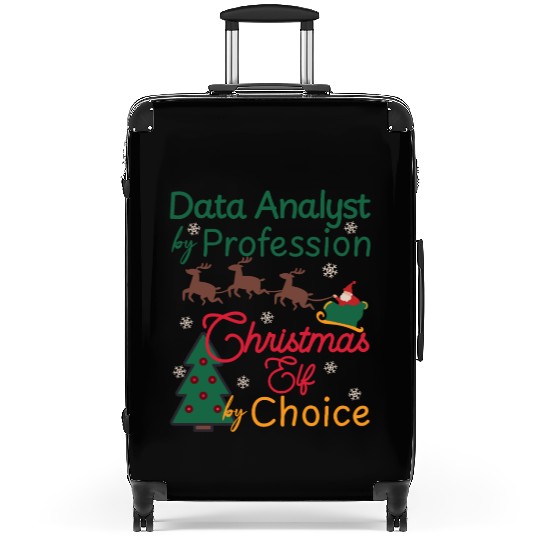 Data Analyst Christmas Xmas Elf Data Science Suitcases