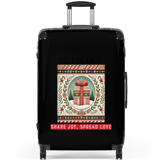 Gift Season, Share Joy, Spread Love Holiday Design Suitcases