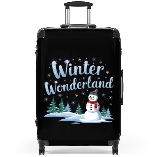 christmas snowman winter wonderland Suitcases