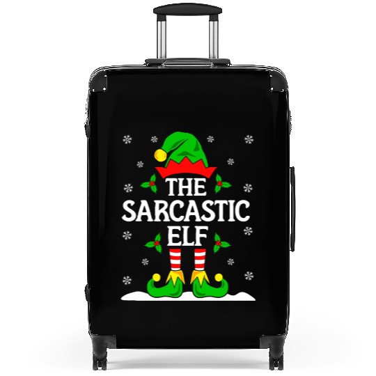 Sarcastic Elf Funny Christmas Suitcases