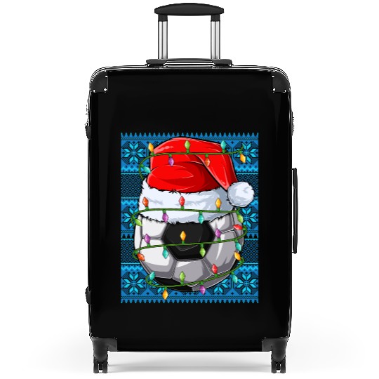 Soccer Christmas Lights Suitcases
