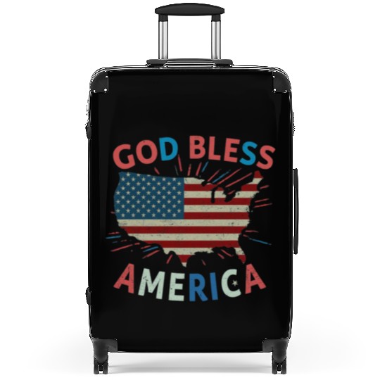 God Bless America Suitcases Design