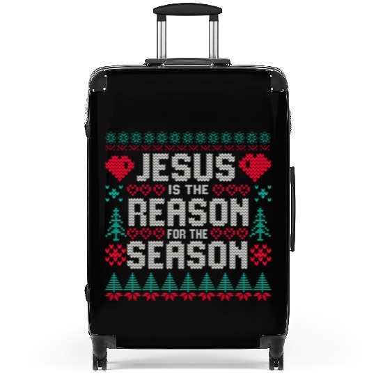 Jesus is the Reason for the Season Suitcases