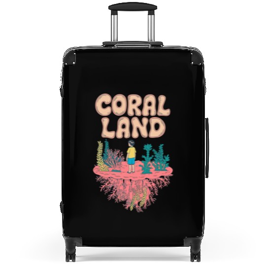 Rainbow Coral Land Suitcases