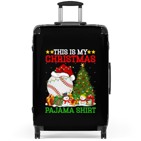 Baseball Christmas Tree Lights Suitcases