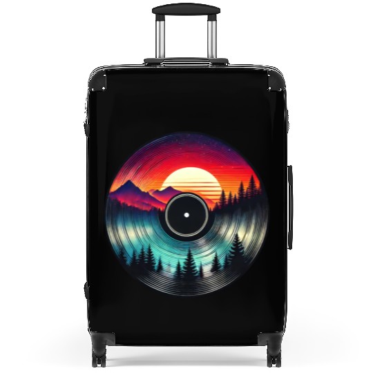 Sunset Vinyl Nature Inspired Retro Suitcases