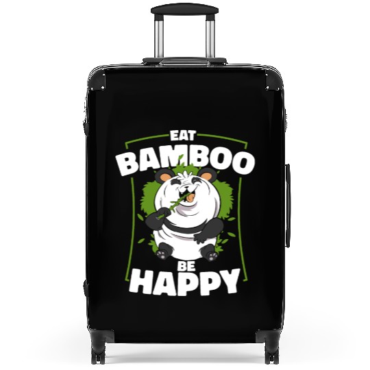 Eat Bamboo Be Happy Panda Bear Friend Lover Giant Suitcases